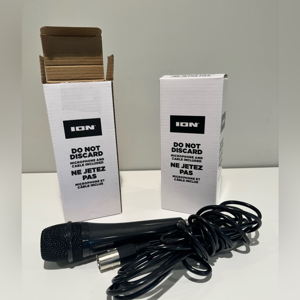ION speaker microphones with cables brand new not used still in box